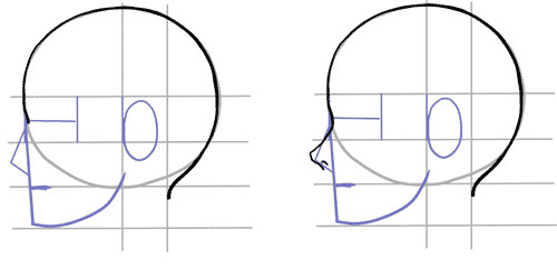 anime face side view tutorial
