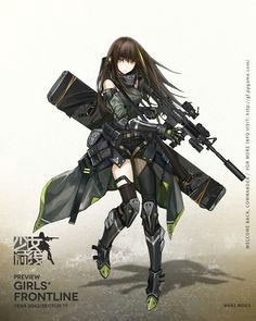 anime weapons beautiful anime girl anime style anime military military girl character art character design manga girl anime girls