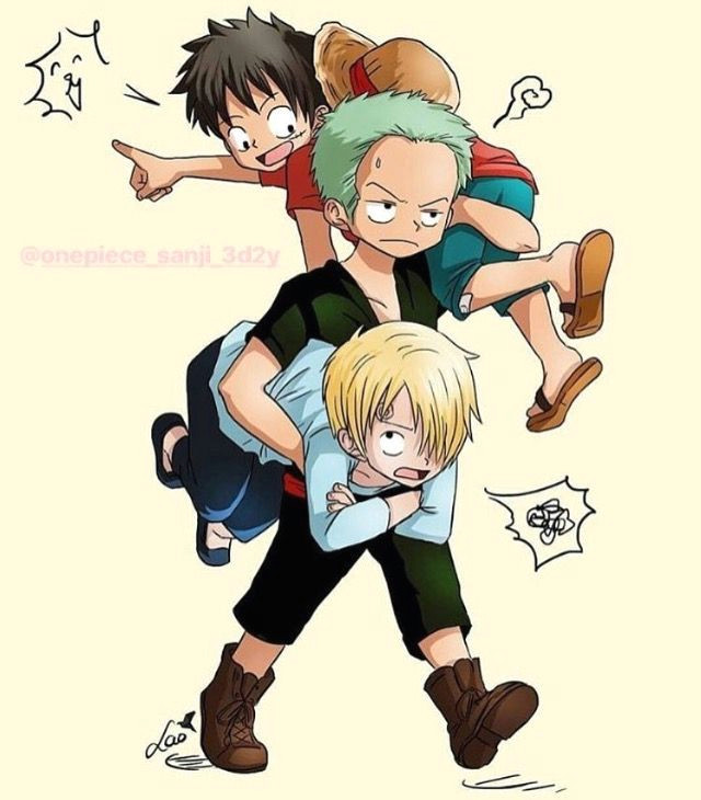 one piece monkey d luffy roronoa zoro sanji