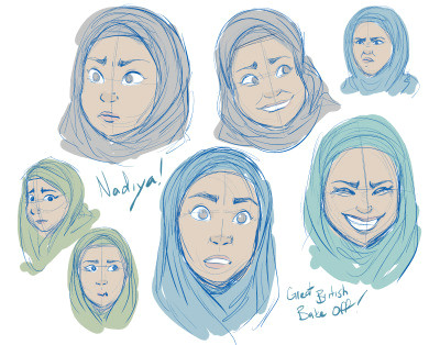i watch the great british bake off while i draw because it s a chill low key show and this season is fantastic nadiya makes the best facial expressions