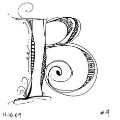 erika white s delightful zensprirations monogram b letter b typography letters doodle lettering