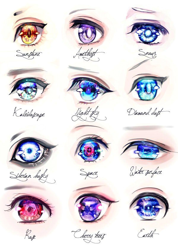eyes drawn by many people