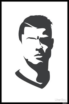 cristiano ronaldo vector portrait poster by uberboy