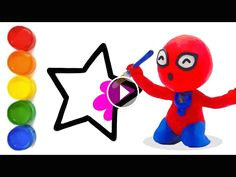 superhero babies learn the colors and how to draw cartoons painting and drawing for kids