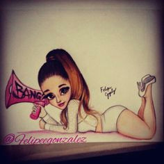 ariana grande bang bang drawing beautiful drawings amazing drawings cute drawings cartoon drawings