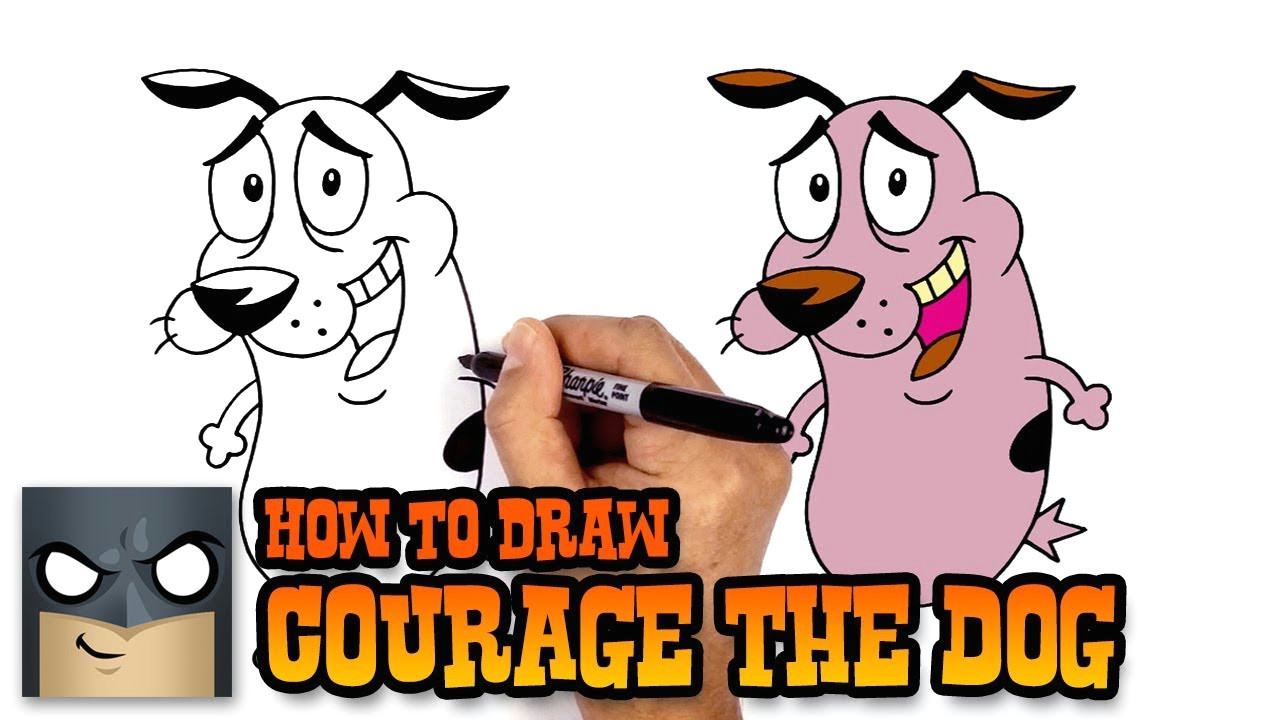 Drawing Cartoon Dogs Youtube How to Draw Courage the Cowardly Dog Youtube