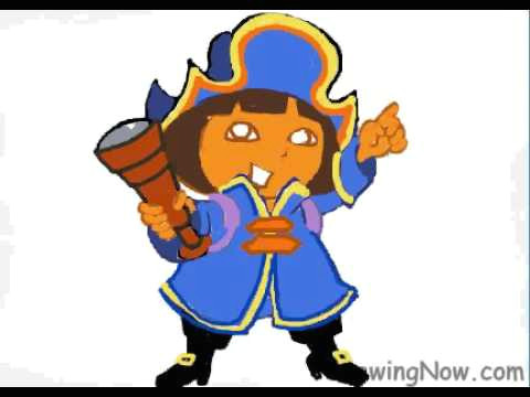 how to draw dora the pirate