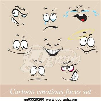 cartoon surprise clip art stock illustration cartoon emotions faces set clipart gg63329260