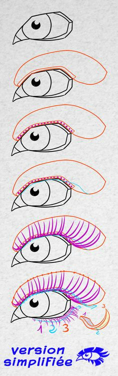 construction du dessin des cils eyelashes drawing step by step drawing anatomy reference