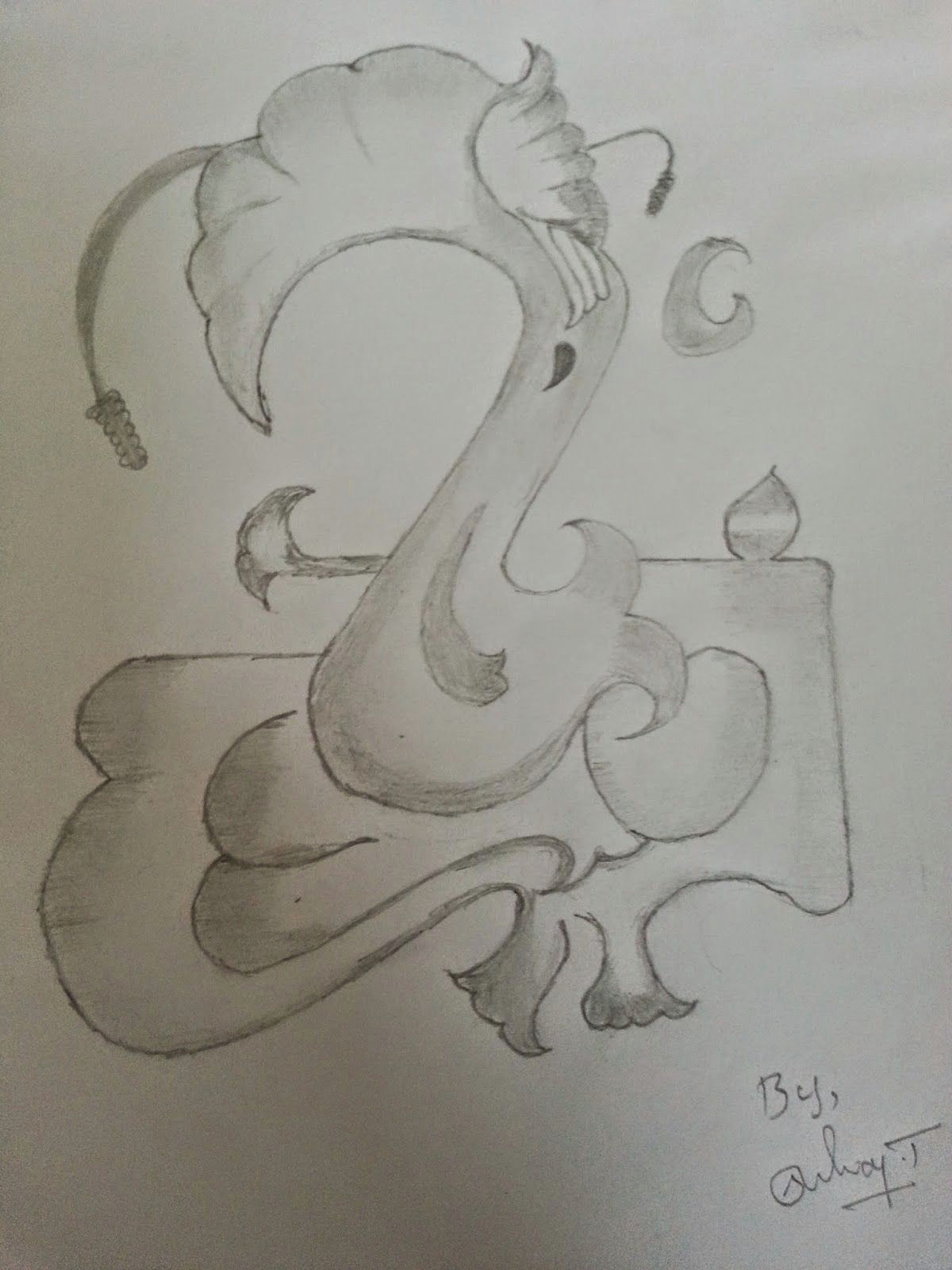 beautiful ganapathi pencil drawings lord ganesha pencil sketch ganapathy