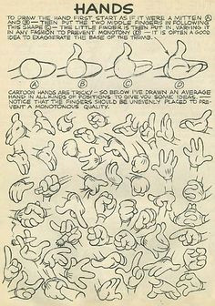 jesseacosta love this guide to drawing hands it s from preston blair s animation book the book is still in print and fairly cheap