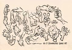 more killer cartoon hands with wonderful brushwork by dick ebbeson more on my how