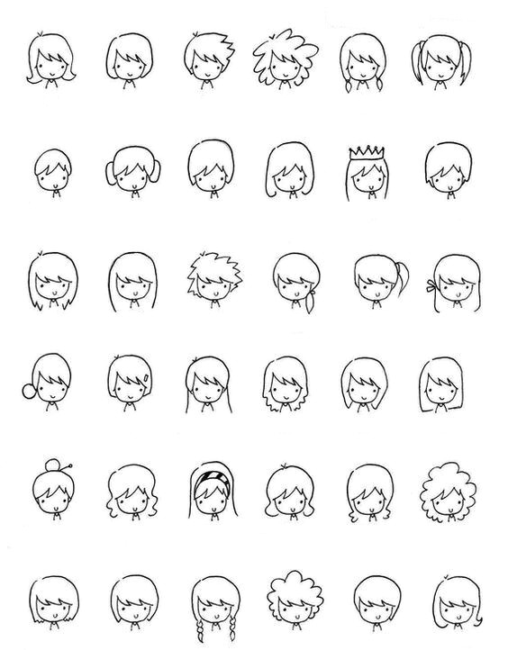 doodles of hair fun drawings cartoon drawings of people cartoon faces simple cartoon
