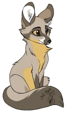 bat eared fox by artistmaz on deviantart cartoon painting cartoon art bat eared fox