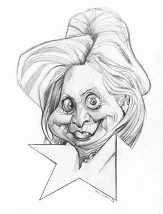 hillary clinton hillary rodham clinton caricature drawing cartoon sketches cartoon faces celebrity