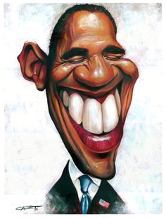 barack obama caricature artist caricature drawing cartoon faces cartoon art funny