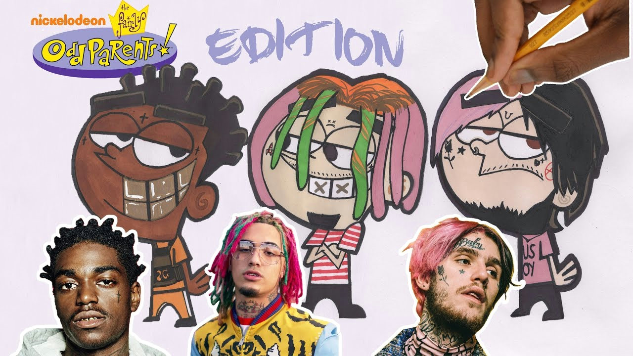 draw rappers as cartoons lil peep lil pump kodak black