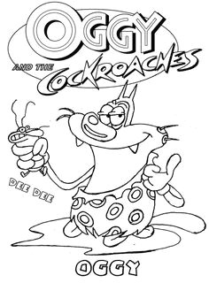 a compact cockroaches oggy coloring for kids clipart images coloring pages for kids compact