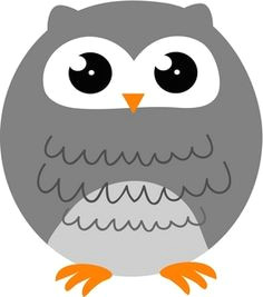 owl clipart image a gray cartoon owl with large eyes