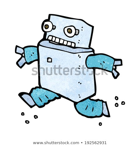 cartoon running robot