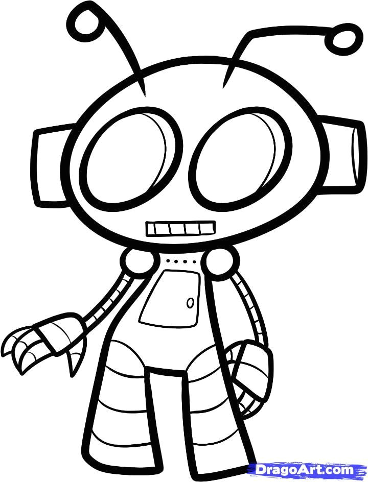 how to draw a robot for kids step 7