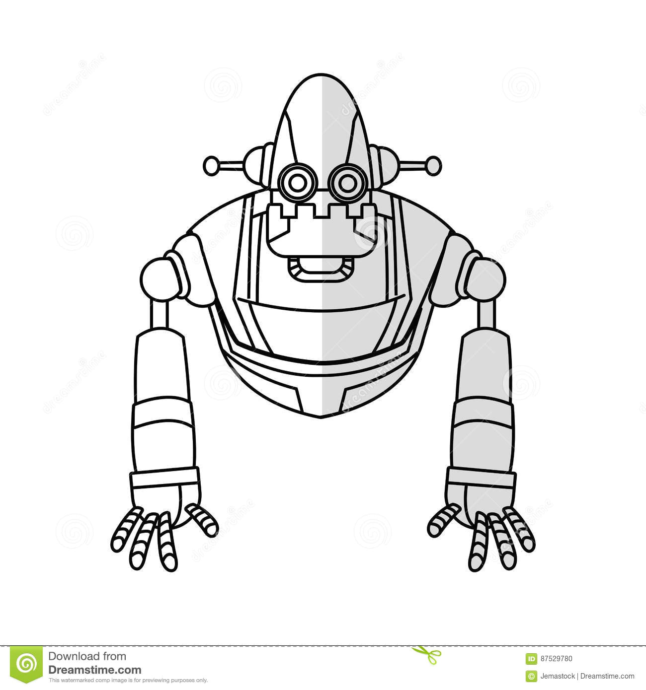 robot cartoon icon