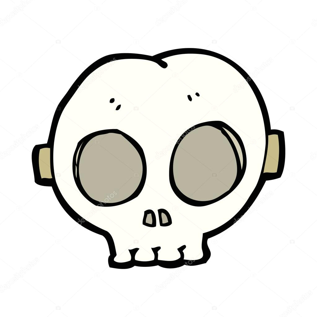 cartoon halloween skull maske stockvektor