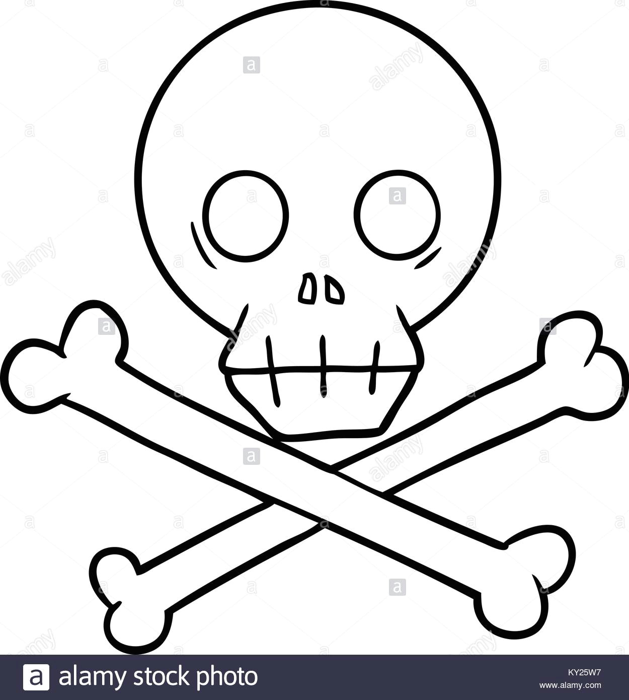 cartoon skull and crossbones