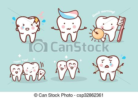 cute cartoon tooth brush concept csp32862361