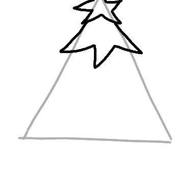 continuing the christmas tree drawing