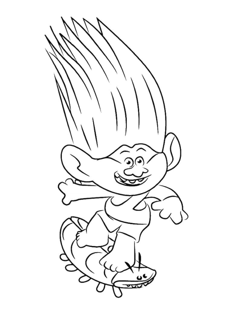 trolls movie coloring pages