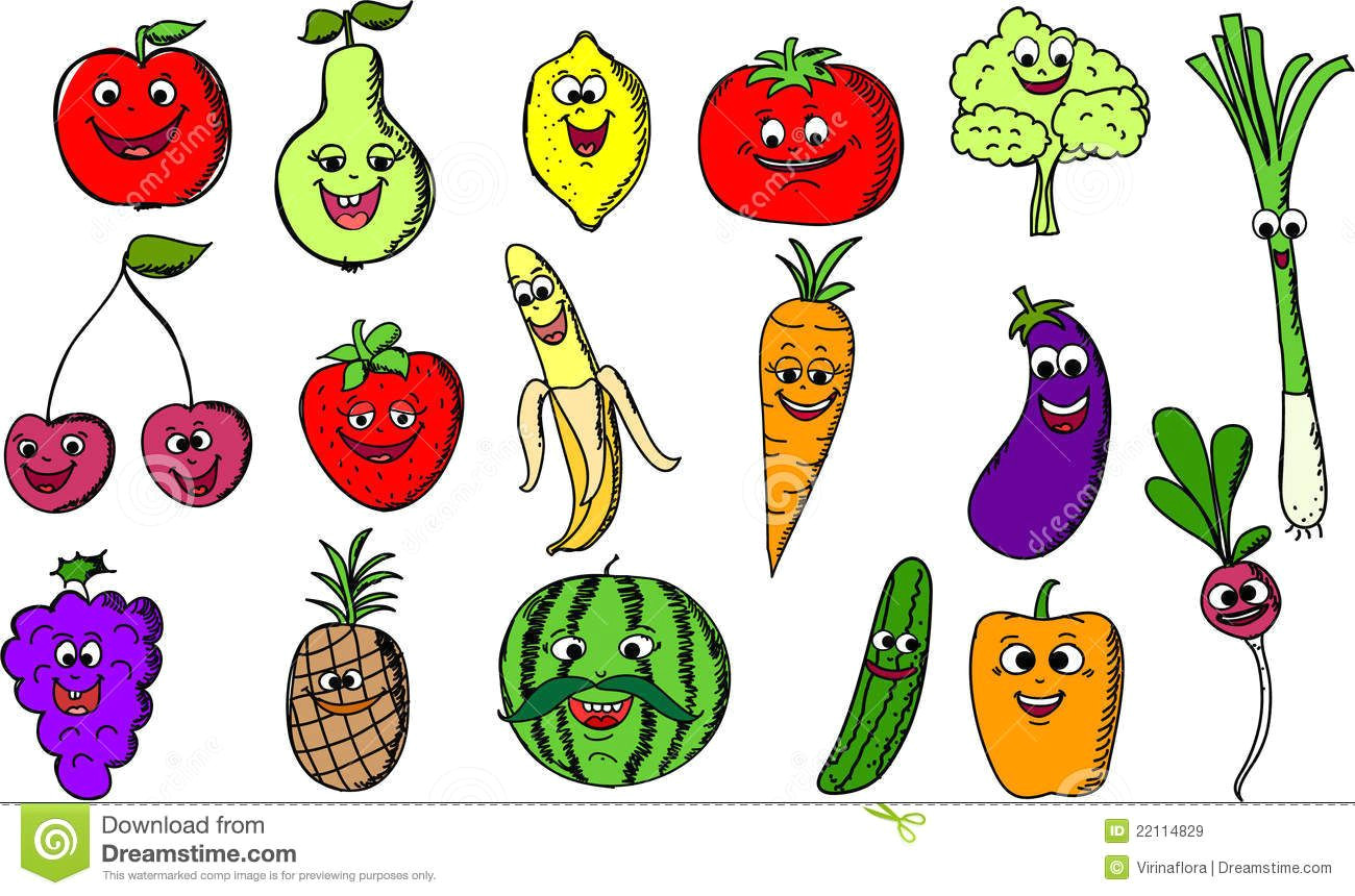 Drawing Cartoon Vegetables Cartoon Fruit and Vegetable Images Cartoon Funny Fruits and
