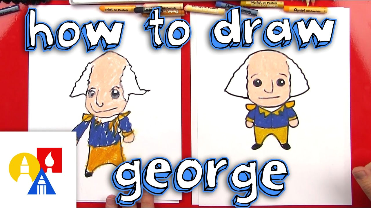 how to draw a cartoon george washington