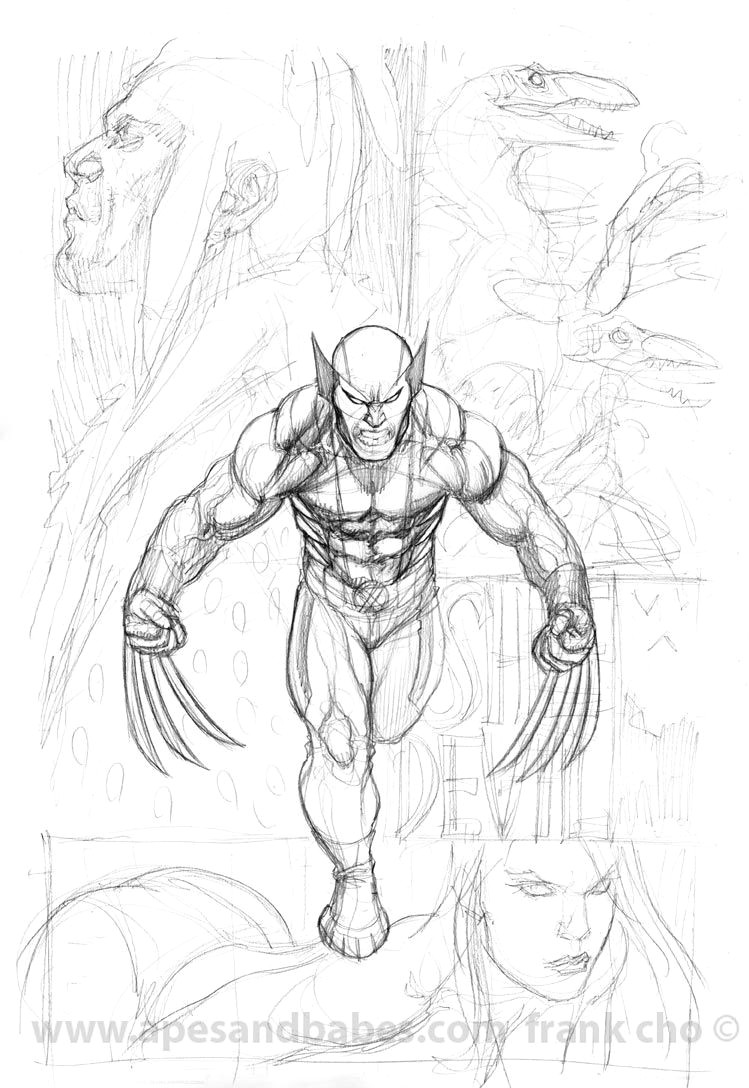 savage wolverine cover sketch