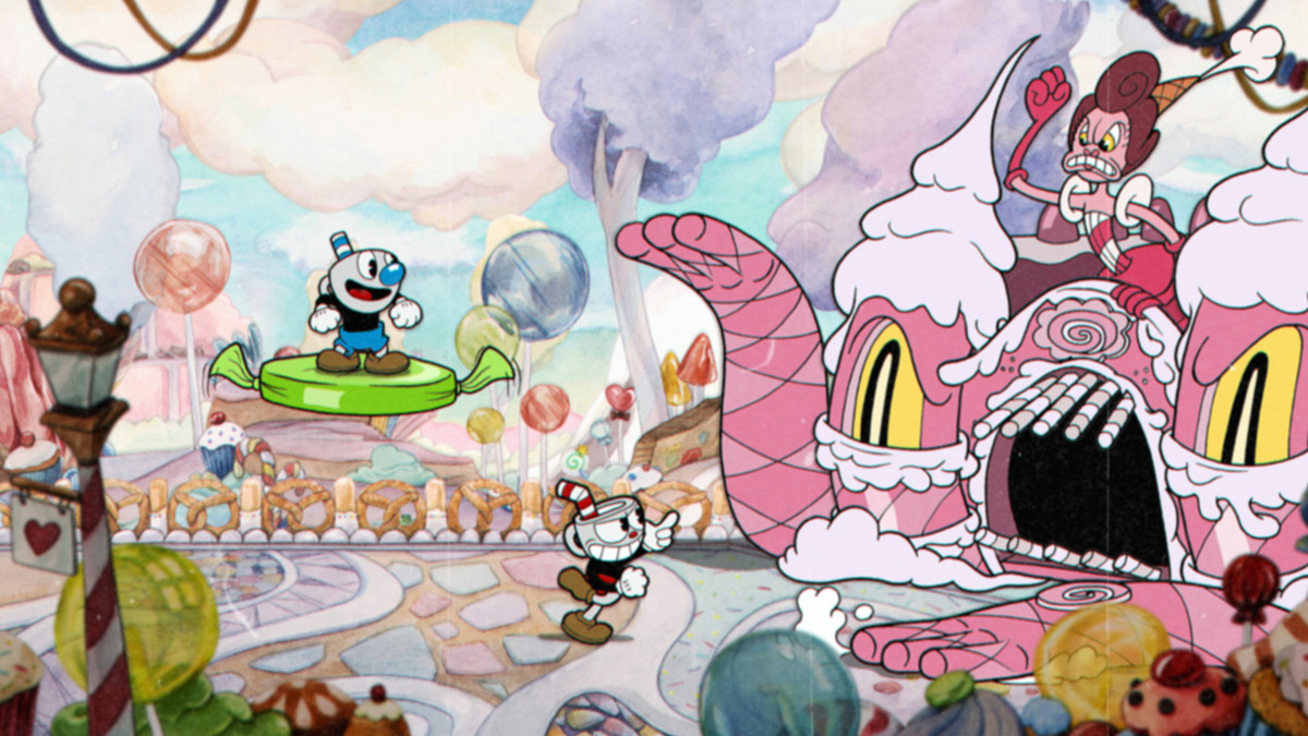 cuphead creating a game that looks like a 1930s cartoon