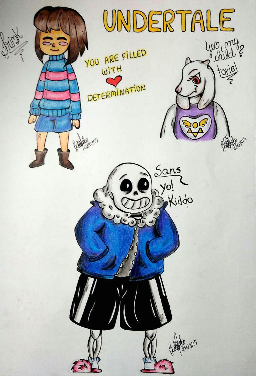 frisk and toriel from undertale by landpop s2