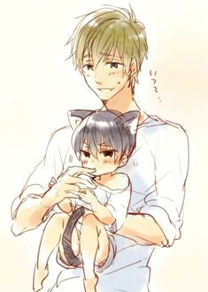 iwatobi swim club neko haru and makoto