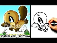 fun2draw how to draw cartoons chibi platypus youtube love drawings easy drawings