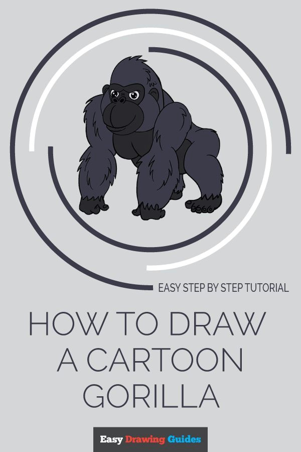 learn how to draw cartoon gorilla easy step by step drawing tutorial for