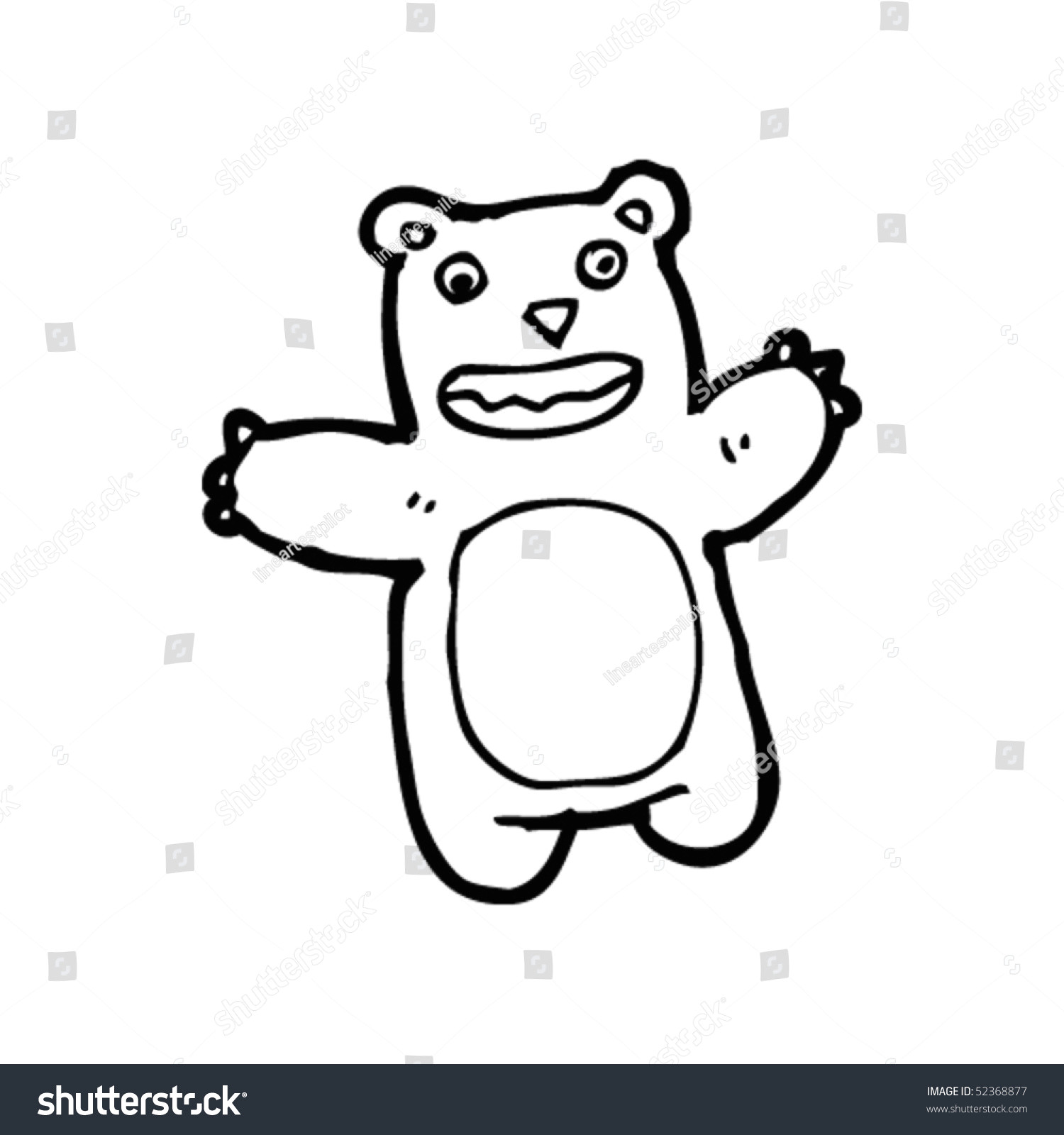 stock vector quirky drawing of a teddy bear 52368877 jpg