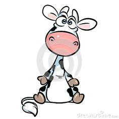 cute little cow cartoon illustration isolated image animal character cow cartoon drawing cow drawing