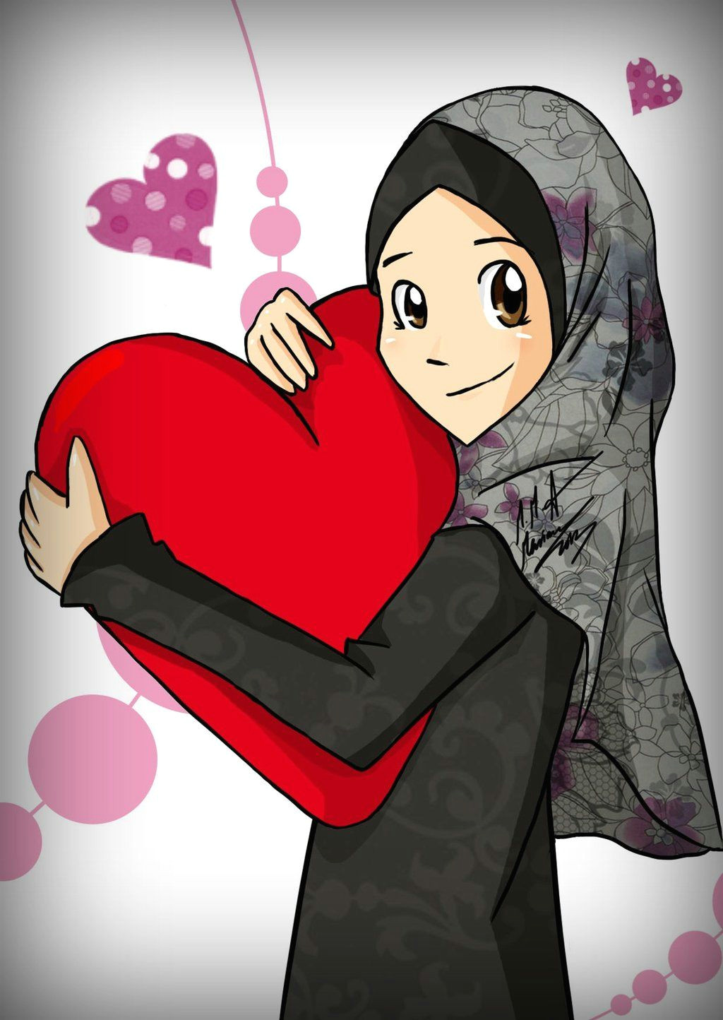 big heart d by madimar deviantart com on deviantart hijab cartoon