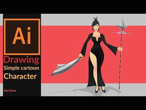 drawing a simple 2d cartoon game character in adobe illustrator fast draw youtube