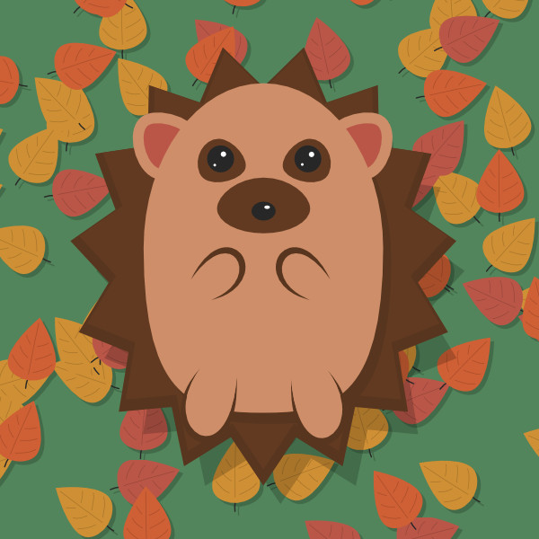 create an adorable hedgehog with basic tools in inkscape