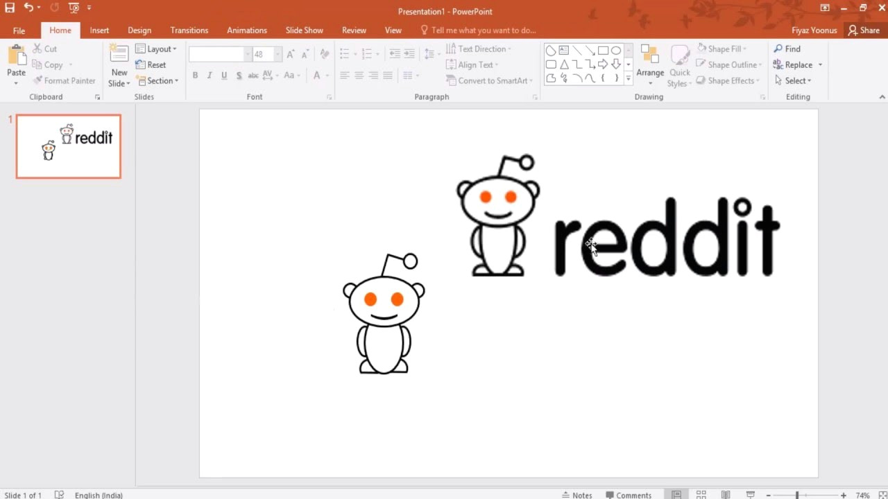 how to make reddit logo in powerpoint