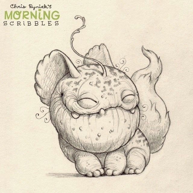 chris ryniak morning scribbles cartoon monsters cute drawings cute monsters drawings cartoon