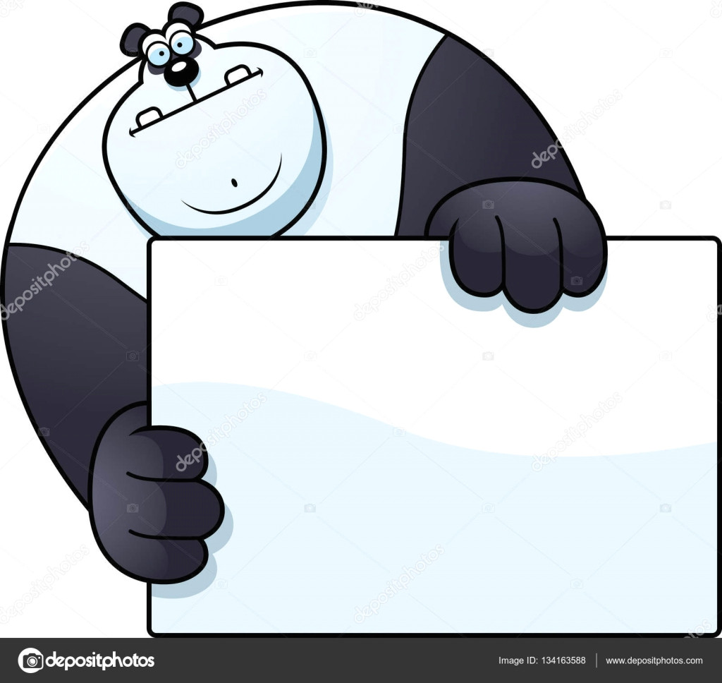 cartoon panda verstecken stockvektor