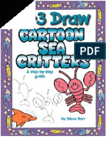 1 2 3 draw cartoon sea critters