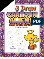 1 2 3 draw cartoon aliens and space stuff