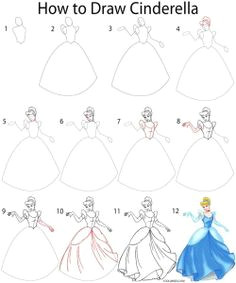 how to draw cinderella step by step how to draw cinderella how to draw princess